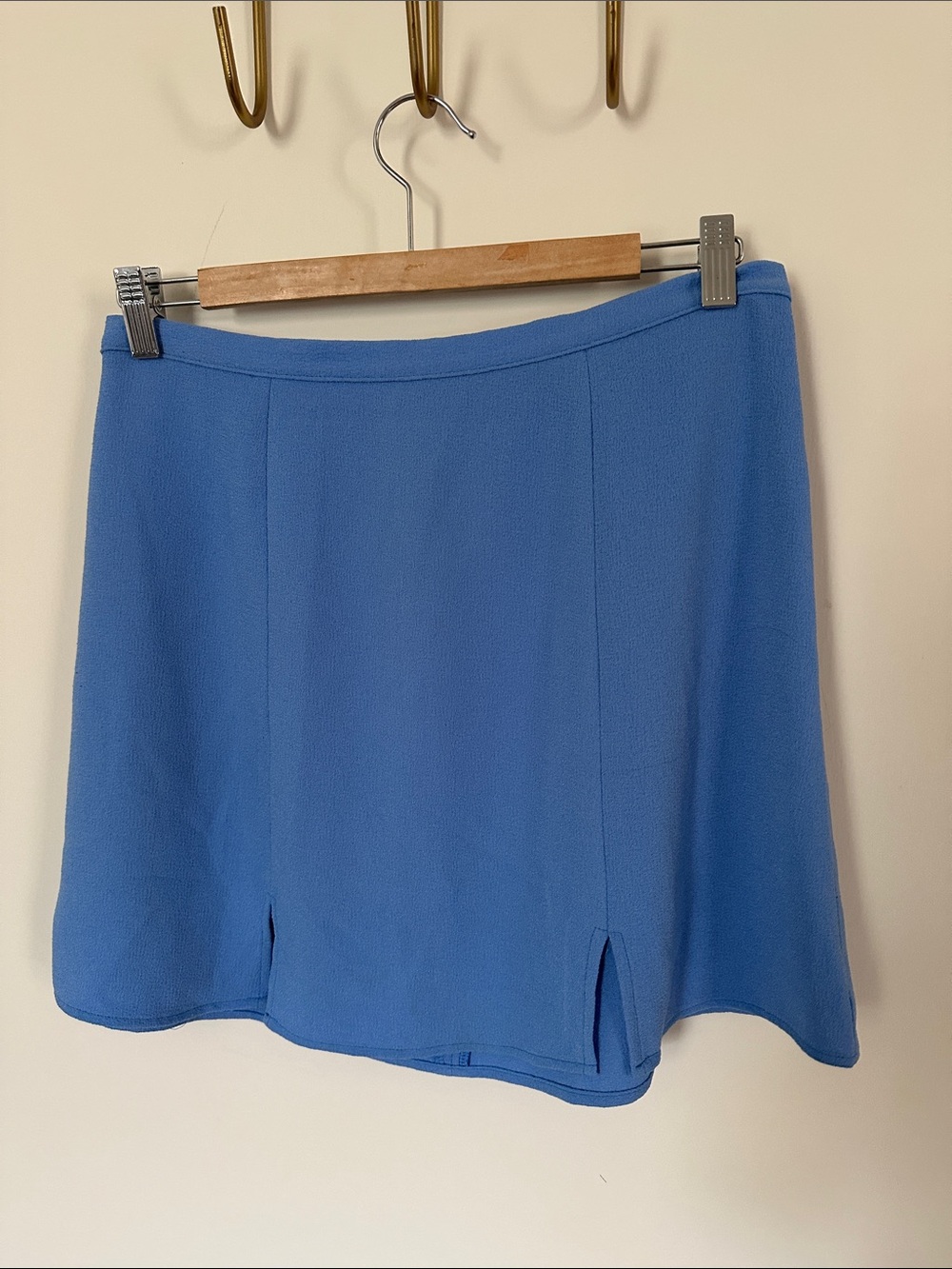American Apparel Periwinkle Blue Textured A-Line Skirt